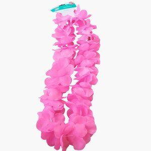 Pink Hawaiian Flower Lei Necklace